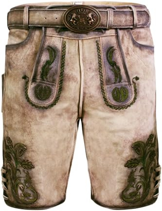 Edelnice Trachtenmode hochwertige Kurze Trachtenlederhose aus Ziegenleder Verschiedene Modelle