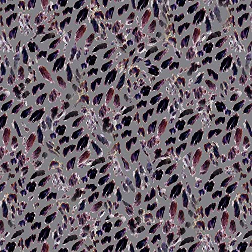 Jersey, Viskosejersey, Leo Musterung auf Mauve als Meterware, 50 cm