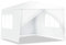 COSTWAY Carpas para Exteriores 3x3, Pergolas de Jardin 4 Paredes Laterales Desmontables y Ventanas Transparentes, Cenadores para Jardin Impermeable, Tubos de Metal, Camping Playa
