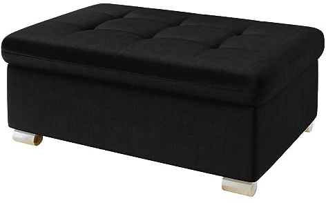 Mirjan24 Hocker Niko groß Sitzhocker Polsterhocker Sitzbank Fußbank Pouf Farbauswahl (Magic Velvet 2219)