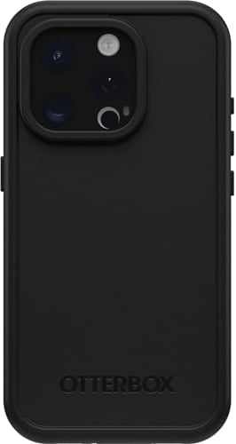 OtterBox iPhone 15 Pro (Only) FRĒ Series Waterproof Case with MagSafe (Designed by LifeProof) - BLACK, waterproof, 60% recycled plastic, sleek and stylish