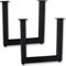 holz4home® Tiempo U-Tischbeine 1 Paar (2 Stück) in Schwarz Pulverbeschichtet I Höhe: 73 cm I Universal Gestell I Standfestes, U-förmiges Gestell aus Stahl