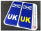 Whamhead Pack of 2 UK SCOTLAND Number Plate Badge Travel Stickers, DVLA compliant Saltire