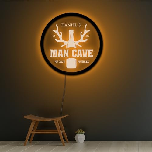 Neon Garage Schild, Man Cave LED Schild, Man Cave Beleuchtung, What Happens Garage Neon, Man Cave Neon Schild, personalisiertes Lichtschild