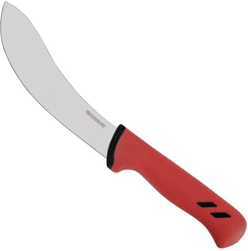 YOUSUNLONG Coltello da scuoio -152 mm - Lama curva flessibile in acciaio al molibdeno di alta qualità - Coltello da macelleria - Impugnatura ergonomica e antiscivolo