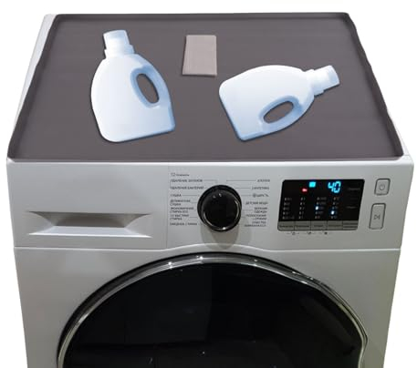 Waschmaschinen- und Trockner-Top-Schutz, rutschfeste Silikon-Arbeitsplatten-Schutzmatte, waschbare Staubabdeckung, Waschmaschinentrocknerabdeckung, kratzfestes Pad für Zuhause, Küche, Waschküche