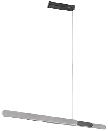 Trio Leuchten LED Pendelleuchte Helios 343310305, Aluminium gebürstet, inkl. 48 Watt LED, Touch Dimmer, Lichtfarbe einstellbar