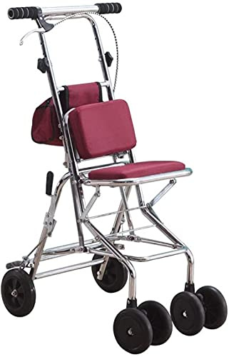 Rollator Walker Gehgestell Standard Walker Rollator Älterer Roller, Vierfach mit Sitz, zusammenklappbar, um den täglichen Bedarf zu decken
