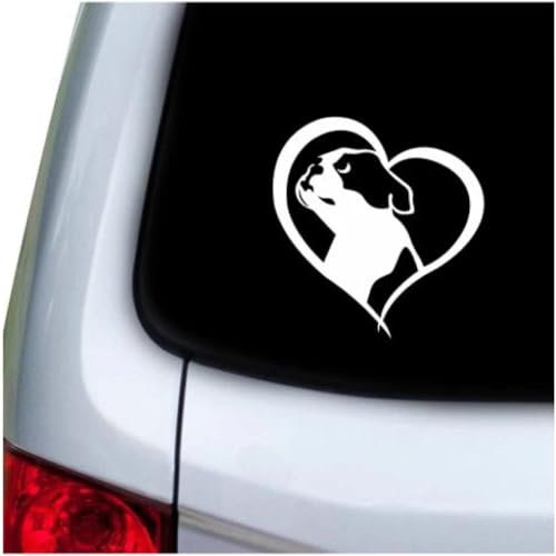 FASTLATE Autoaufkleber Und Abziehbilder, 7,5 X 7,5 cm, Boston Terrier Liebe, Vinyl-Kunstaufkleber, Autofenster-Dekoration, Haustierhunde, Laptop, Lustige Aufkleber (2 Stück)