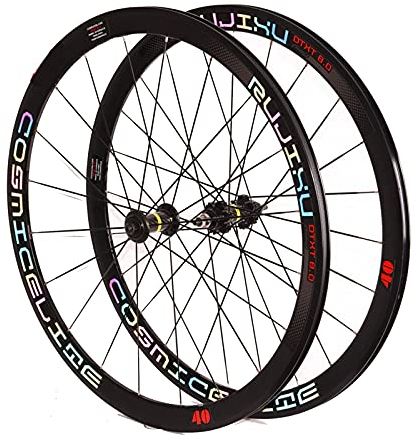 Rennrad-Laufrad 700C Paar Fixie-Laufrad Carbon-Laufradsatz Schnellspannachsen Fahrradzubehör V-Bremse 20/24-Loch-Naben Reifen Laufradsatz