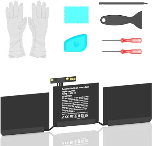 Hafiuege A1713 A2171 Batería portátil para MacBook Pro 13 Retina A1708 (Finales de 2016, Mediados de 2017) A2159 (2019) A2289 (2020) A2338 (2020) [Li-Polymer 11,4V]