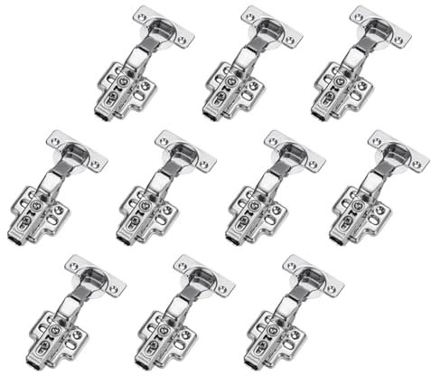 5 Pairs Inset Soft Close Cabinet Hinges Silent Hydraulic, Heavy-Duty Frameless European Concealed Hinges for Kitchen Cabinet Door and Wardrobes