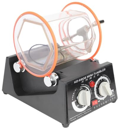 Perfeclan Jewelry Polisher Tumbler Jewelry Polishing Machine Large Capacity 5 Speeds Adjustable Mini Rotary Tumbler for Buffing Jewelry