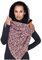 Schal Musselin Damen, Dreiecksschal Damen Mit Gemustert Kuschelig Dreieckstuch - Ausgefallene Damenschal Leichter Schaltuch Button Knopf Streifen Warm Soft Einfarbig Herbstschal