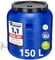 Garronda 150 Liter Weithalsfass BPA-frei Futtertonne Fass mit Hahn Universalfass Lebensmittel Fass Regenfass für Garten Regentonne mit Deckel Regenwassertonne für Garten Wassertonne GD-0092, Blau