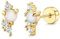 Ohrringe Silber 925 Gold Flatback - Ohrstecker Gold Klein Mit Stein - Ohrstecker Silber 925 Damen - Piercing Ohr Gold Helix Tragus Conch Piercing