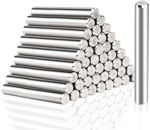 40 Stück Zylinderstifte Ø6x40mm, 304 Edelstahl Zylindrischer Stifte, Regalbodenträger Regalstützen Stifte, Bodenträger Stiftemetall Regalstifte, Regalbodenstifte Zylindrische für Türen Fenster