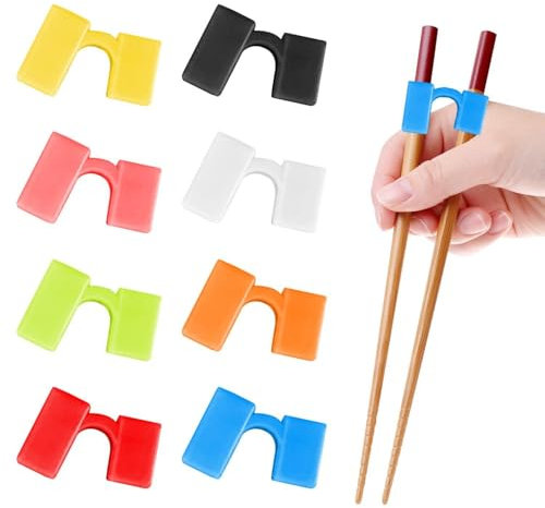 8-Piece Chopstick Assistant, Beginner Chopstick Training Props, Reusable Chopstick Holder, Chopstick Assistant Connector, Chopstick Accessories
