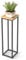 Youyijia Eichenholz Blumenregal 70cm Höhe mit Verstellfüßen | Balkon Blumenständer Naturholz | Indoor/Outdoor Pflanzregal mit Eisenbeschichtung für Balkon Garten Terrasse