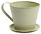 HMIR Cup & Saucer Planter - Charming Ceramic Flower Pot for Indoor and Outdoor Plants, Large Cup and Saucer Planter with Saucer, Perfect for Small Succulents, Herbs, and Decorative Greenery (Green)