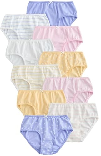 NEXT Mädchen 10er-Pack Unterhosen Rosa/Weiß Numeric_122-numeric_128