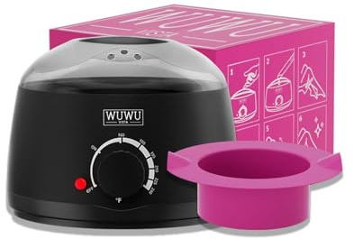 Wax Pot, Wuwuvisata 200ml Wax Heater for Women and Men, Wax Machine Hair Removal Wax Warmer with Silicone Bowl, Black