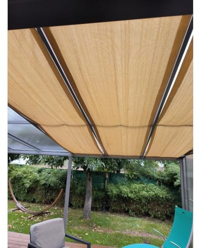 Sonnensegel, 1 x 5 m, Vordach für Garten, Terrasse, Pergola, einfach zu installieren, strapazierfähiger Stoff mit Ösen, UV-beständig, für den Außenbereich