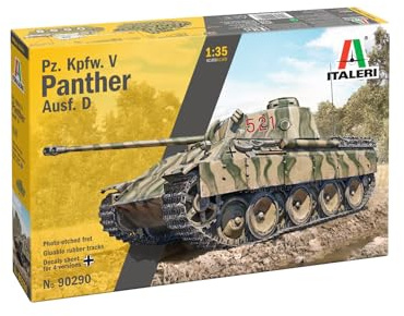 Italeri 90290 PCZ.KPFW.V Panther AUSF.D, Maßstab 1:35, Plastic Model Kit/Kunststoffmodell zum Zusammenbauen
