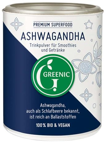Greenic Ashwagandha Superfood Trinkpulver, 100g