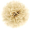 JZK 10 x Pompoms Pompons, 25cm Durchmesser, Seidenpapier blume Dekoration für Wohnzimmer Hochzeit Geburtstag Babyparty Kinder Party Weihnachten Silvester, Khaki/ Hellbraun