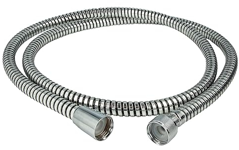 tecuro 75 cm Brauseschlauch ROYAL 1/2 Zoll Drehkonusmutter x 1/2 Zoll Rändelmutter, metalleffekt, Trinkwasser-Konform, KTW BWGL, DIN EN 1113