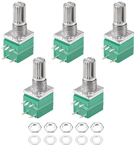 sourcing map 5 Stück 5K Ohm Variable Widerstände Single Turn Rotary Carbon Film Potentiometer