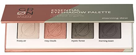 GRN [GRÜN] Biokosmetik Essential Eyeshadow Palette morning dew -für warme | Hauttypen - Lidschatten mit satten Pigmenten, intensiven Farben - samtweiche Textur - vegan - 5 g