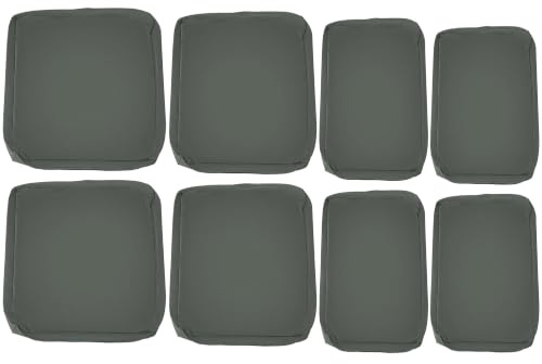 Outsunny Replacement Cushion Cover Rattan Outdoor Seat Cover Deep Grey | Patio Furniture, Polyester, No Cushion Included