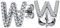 ChainsHouse 925 Sterling A Silber Ohrstecker für Damen Mädchen Initialer Letter Buchstabe W Ohrstecker mit Geschenkebox für Freundin Ehefrau
