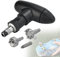 FIGFYOU Golfschuh Spikes Wrench Golfschuhschlüssel Rostfrei Golfschuh Spike Entferner Golf Spikeschlüssel Schraubenschlüssel mit Kunststoffgriff Golf Schuhplatten Ratsche für Golfzubehör (Schwarz)