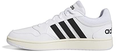 adidas Hoops 3.0 Low Classic Vintage Shoes, Zapatos Hombre, Cloud White Core Black Chalk White, 44 2/3 EU