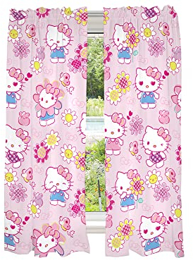 Franco Fenstervorhänge für Kinderzimmer, 208,3 x 160 cm, Hello Kitty