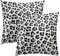 Kawani Kissenbezüge mit Leopardenmuster, 45,7 x 45,7 cm, 2 Stück, Motiv: Schnee, Gepard, Bauernhaus-Kissenbezüge, Baumwolle, quadratisch, für Zuhause, Couch, Bett, Sofa, Stuhl, Dekoration