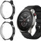 Niboow Cover [2 Pezzi] Compatibile con Amazfit GTR 4, Con Pellicola Protettiva, Protezione Ultra Sottile TPU Custodia, Morbida Custodiain Compatibile con Amazfit GTR 4-Nero+Nero