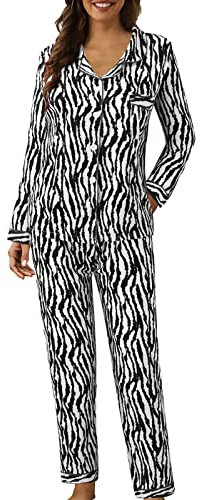 Pigiama Pile Donna Felpato Sexy Morbido Pigiama Pile Curvy Taglie Forti Manica Lunga Completo Termico Abbigliamento da Notte Invernale Cotone Pesante Pigiama Due Pezzi Elegante Caldo