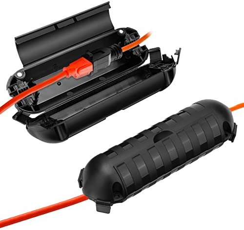 Weigudoc Boite Etanche Electrique pour Fiche, Safe-Box du Câble Étanche IP54, Boîtier de Protection de la Rallonge, Coffre-fort D'extérieur Rallonge de Protection pour Jardin Prise (2pcs)