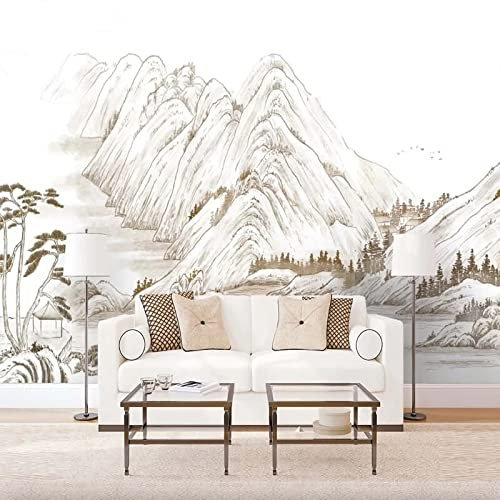 XAONUO Nature Papier Peint Photo 3D Optique Nature Montagnes Motifs Trompe L Oeil | Déco Mural Tableaux Muraux Photo 400X280Cm Mural Décor Motif Poster Géant Stickers Muraux Optique Fond Effet