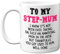 Stuff4 Step Mum Gifts - Well Done - Step Mum Birthday Mug Present from Daughter Son, Mothers Day Mug Gifts, Christmas Day Secret Santa Gift, 11oz Ceramic Dishwasher Safe Coffee Cup
