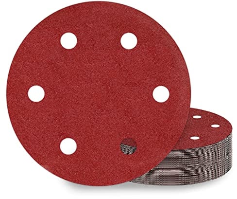 KONGMING Disques de Ponçage 225 mm 25 Pièces Disque Abrasif 225mm 6 Trous Grain P120 pour Girafe Ponceuse