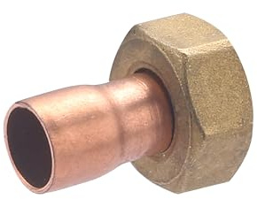 Racor recto 2 piezas soldar hembra 1/2 - Ø12 con tuerca cautiva | Conexión resistente y duradera | Para fontanería y calefacción | Instalación segura y precisa | Montaje fácil | QUICK PLOMBERIE