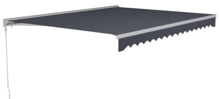 Vente-unique - Toldo motorizado con Cofre 4 x 3 m Antracita - COFANA