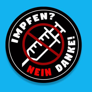 Sammys Shirt Store Impfen- Nein Danke Vinyl-Aufkleber Sticker für Auto wetterfest 10cm