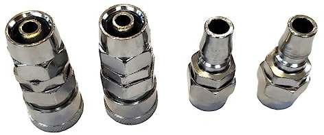 NACX SP40 + PP40 Druckluftwerkzeug Hochdruckreiniger Buchse High Flow Kupplung Stecker 12 mm OD 8 mm ID Quick Connect Fitting 2 Set