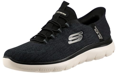 Skechers Men's Summits Key Pace Sneaker, Black Mesh W, 13 UK